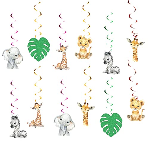 12Pcs Wild One Hanging Swirls Ceiling Streamers Decorations, for - Product Imagery