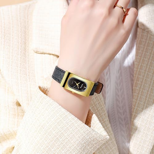 4 Pack Retro Vintage Square Watches for Women Gold Tone Case - Product Imagery