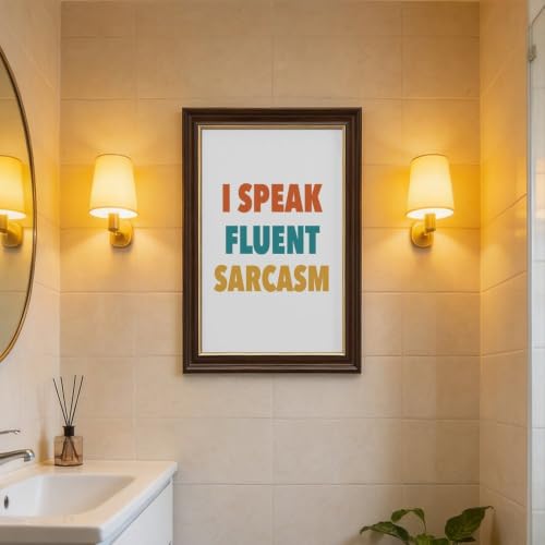 I Speak Fluent Sarcasm, Etsy Uk, Teen Room Print, Funny Teenager - Product Imagery