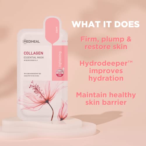 Mediheal Official Collagen & Tea Tree Sheet Mask 20 Sheets Set - - Product Imagery