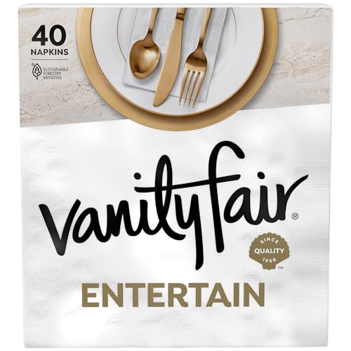 Vanity Fair Entertain Disposable Napkins, 40 Count Paper - Product Imagery