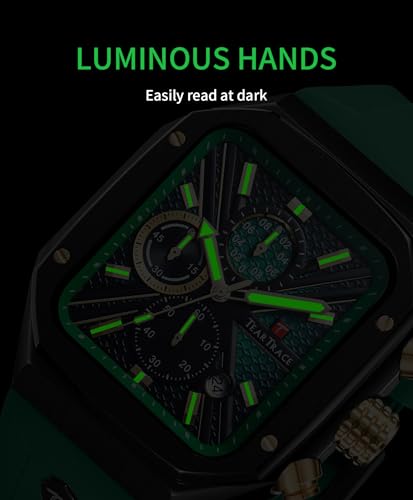 Mens Watches Waterproof Watch for Men Stopwatch Triple-Dial - Product Imagery