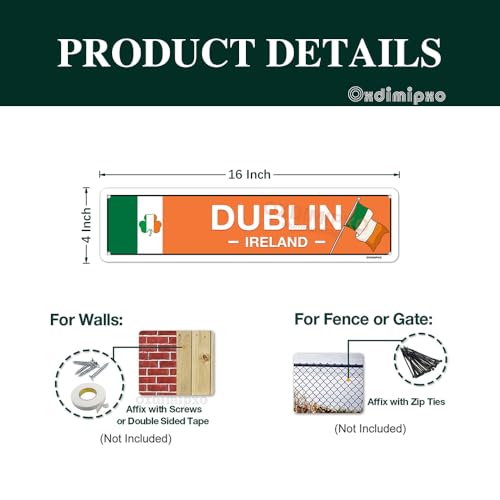 Irish Pub Decor - Dublin, Ireland, Flag, Clover, Gifts - Irish - Product Imagery