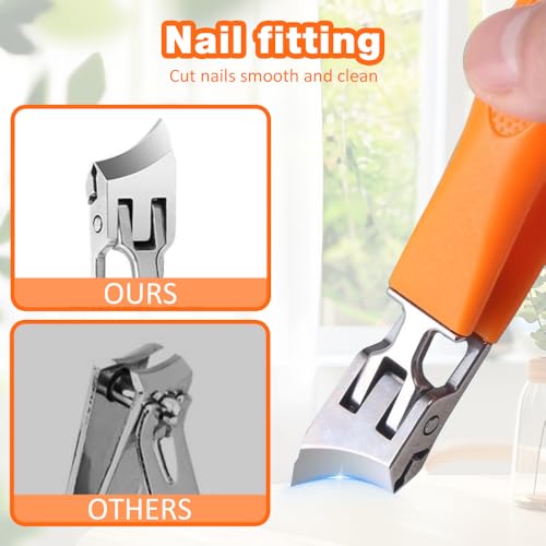 Wide Jaw Opening Anti-Splash Slanted Nail Clipper, Fingernail - Product Imagery
