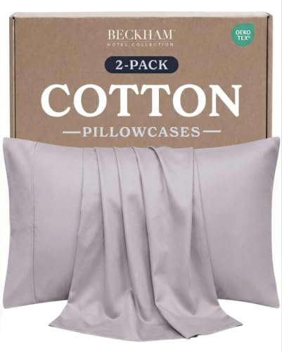 Beckham Hotel Collection Pillowcases King Size Set of 2, Cool - Product Imagery