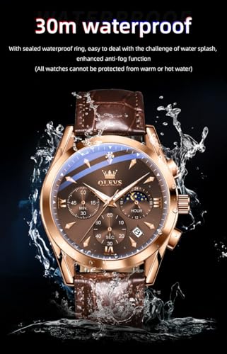 OLEVS Watches Men Luxury Large Face Waterproof Watches - Product Imagery