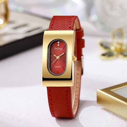 4 Pack Retro Vintage Square Watches for Women Gold Tone Case - Product Imagery