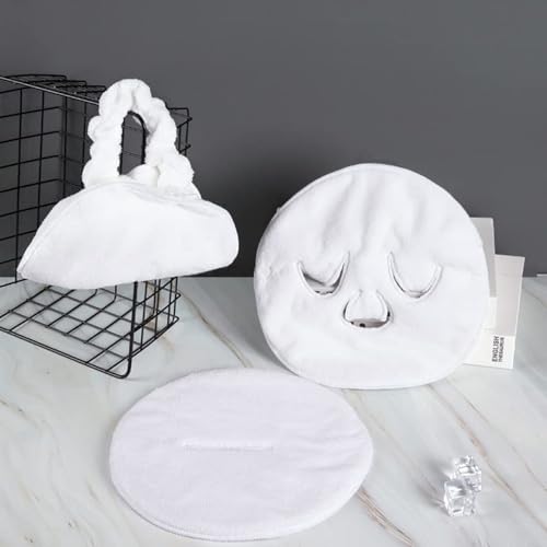 BLACKCROWN 4 Holes Towel Mask Reusable Face Towel Mask Cold Hot - Product Imagery