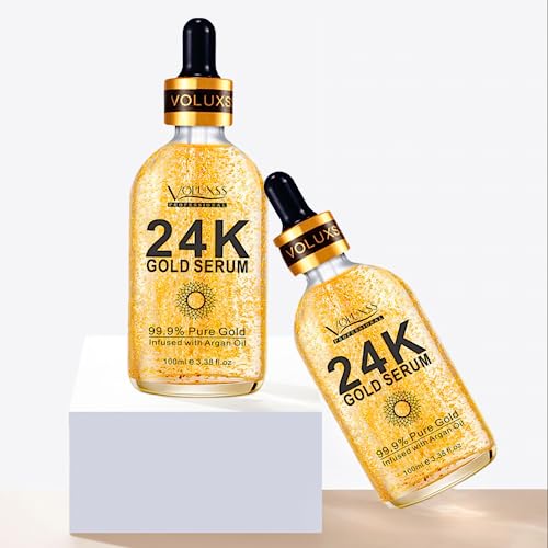 24K Gold Serum for Face,Skin Brightening Anti Aging Face Serum - Product Imagery