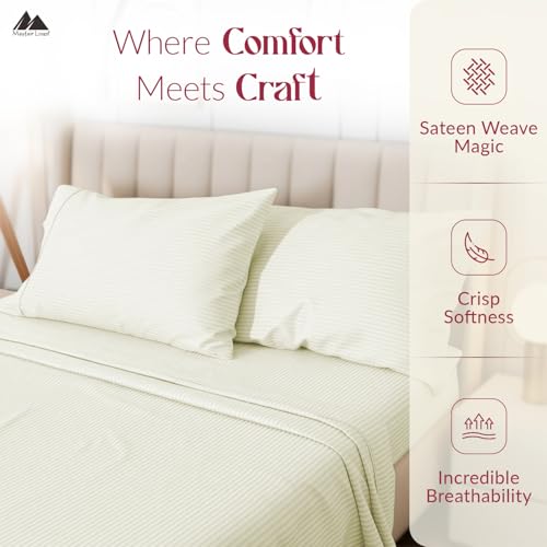 Mayfair Linen 100% Egyptian Cotton Full Size Sheet Set - Luxury - Product Imagery