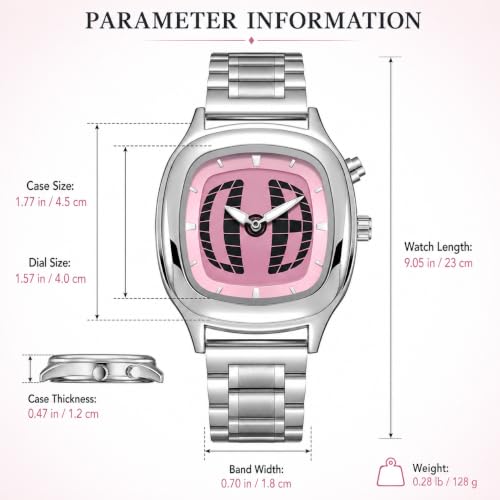 MASTOP Modern Stainless Steel Analog Watch Perspective Dial with - Product Imagery