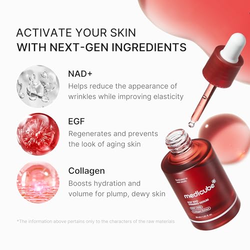 medicube NAD EGF Firming Serum for Face & Neck | Anti-Aging - Product Imagery