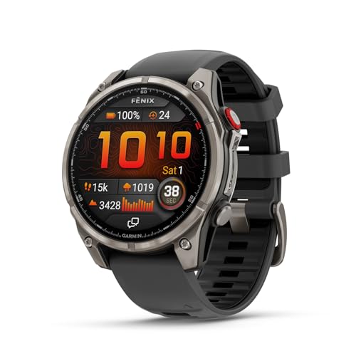 Garmin fēnix® 8 Pro, 47mm, Sapphire, Titanium, Graphite/Black - Product Imagery
