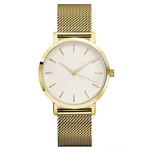 Unisex Ultra Thin Stainless Steel Mesh Band Wrist Watch for - Product Imagery