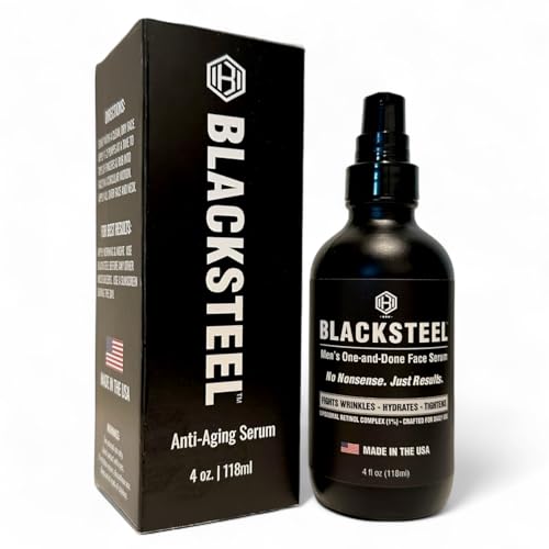 BLACKSTEEL Men's Anti - Aging Face Serum with Retinol & Hyalur - BLACKSTEEL Official Product View 1
