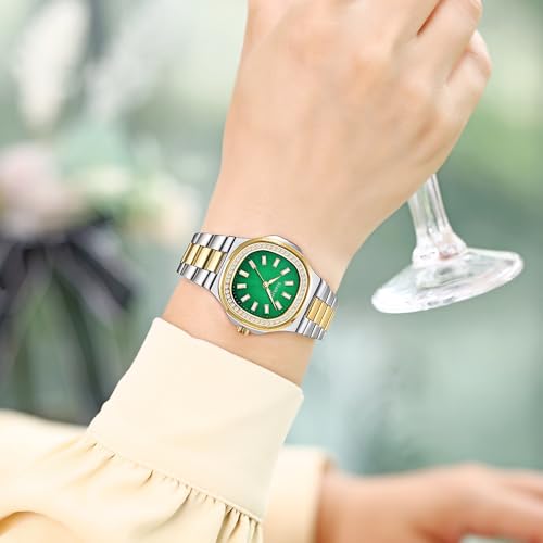 Szaikyri Elegant Watch for Women with Crystal Accented Solid - Product Imagery