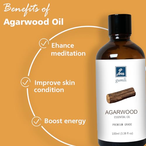 GM Gumili Agarwood Essential Oil, Oud Oil for Diffuser, - Product Imagery