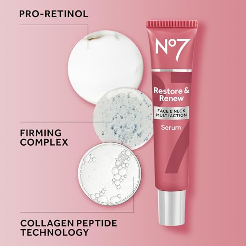 No7 Restore & Renew Sculpting Face & Neck Serum, 2.5 Fl Oz - Product Imagery