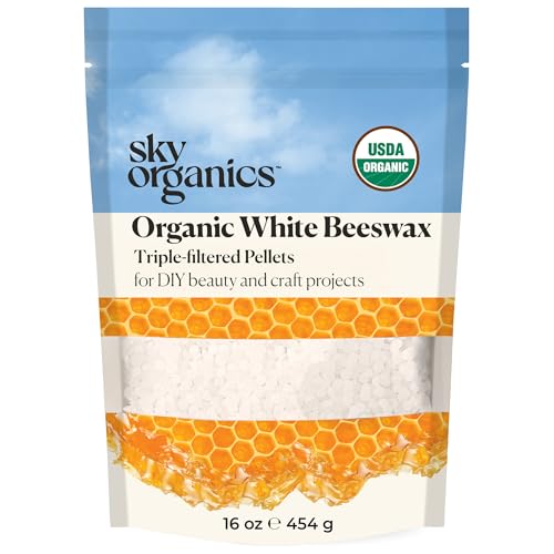 Sky Organics Organic White Beeswax Pellets 16oz DIY Beauty - Sky Organics Official Imagery - 1