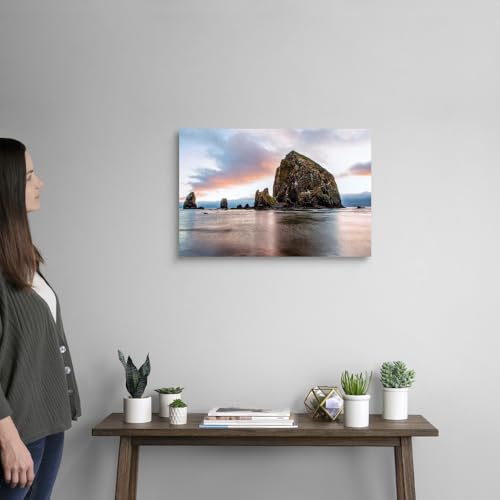 CANVAS ON DEMAND Haystack Rock, Cannon Beach, Oregon Canvas Wall - Product Imagery