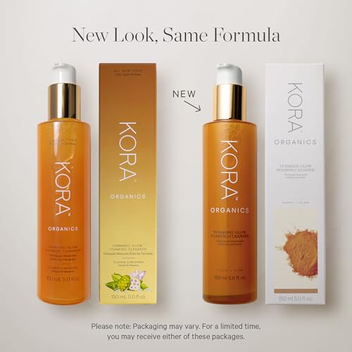KORA Organics Turmeric Glow Foaming Facial Cleanser, Gentle - Product Imagery
