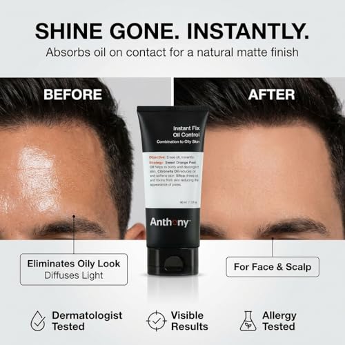 Anthony Instant Fix Oil Control for Men – Mattifying Lotion for - Product Imagery