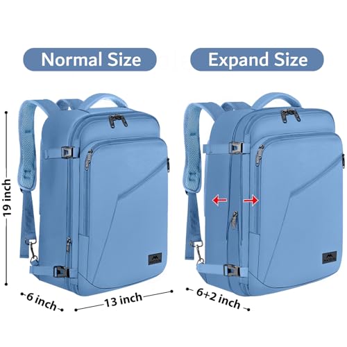 MATEIN Cute Backpack for Women, Expandable Carry on Backpack for - Product Imagery