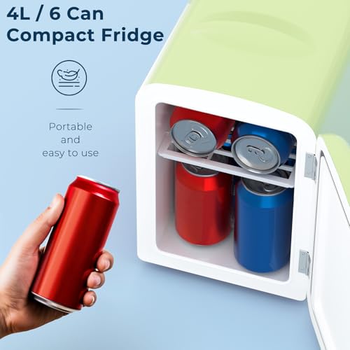 Antarctic Star 4L/6 Cans Compact Refrigerator,Portable Mini - Product Imagery