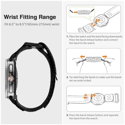 Nylon Band Compatible with Samsung Galaxy Watch 9/8/8 Classic - Product Imagery