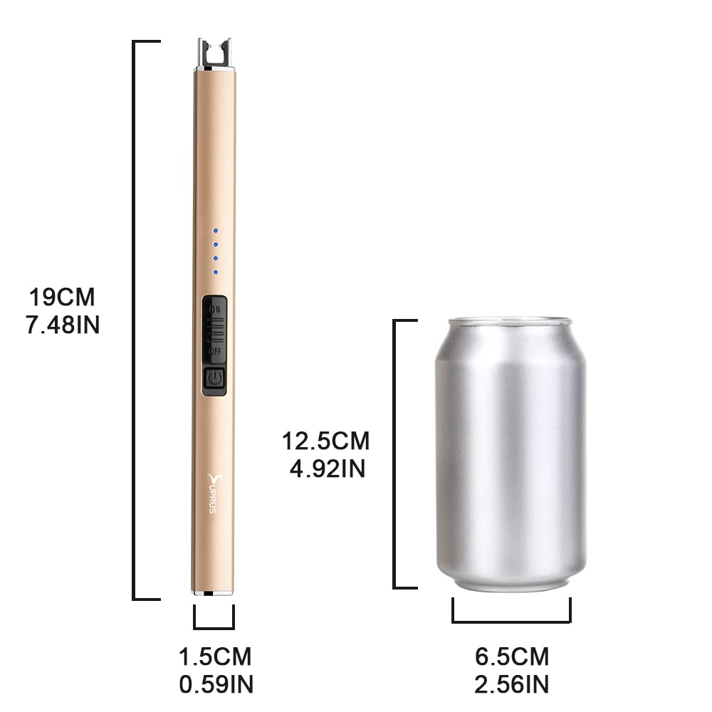 SUPRUS Electric Lighter Arc Windproof Flameless USB Rechargeable Light - View 2