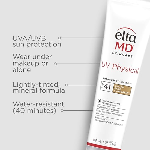 EltaMD UV Physical Tinted 100% Mineral Face Sunscreen, SPF 40 - Product Imagery