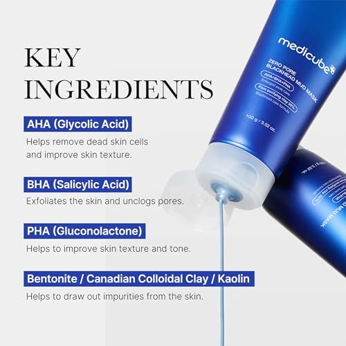 medicube Zero Pore Blackhead Mud Mask - Pore Cleansing & Gentle - Product Imagery