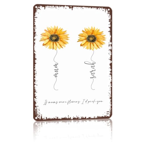 8x12 Inch Aluminum Sunflower Wall Decor, If Mums Were Flowers - Product Imagery