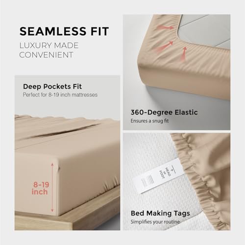 THREAD SPREAD 100% Egyptian Cotton Queen Sheets Set - 1200 - Product Imagery