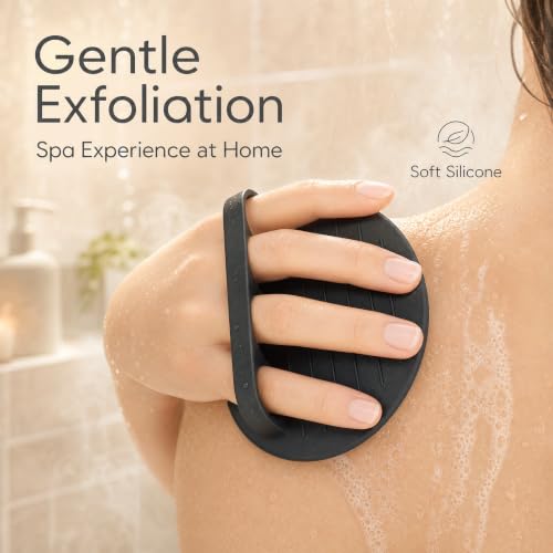 2 Pack Exfoliating Glove Set, Silicone Body Scrubber for Shower - Product Imagery