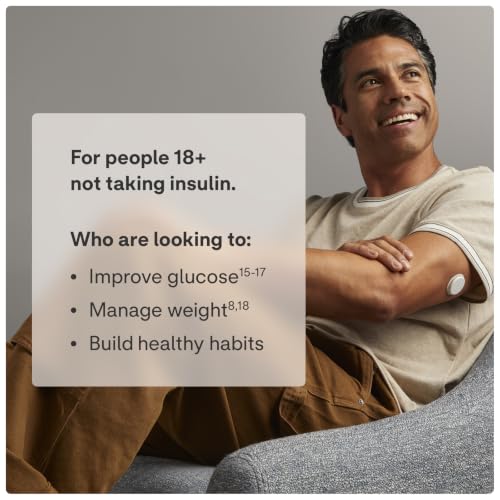 Lingo Continuous Glucose Monitor (CGM). 24/7 Glucose Tracking - Product Imagery