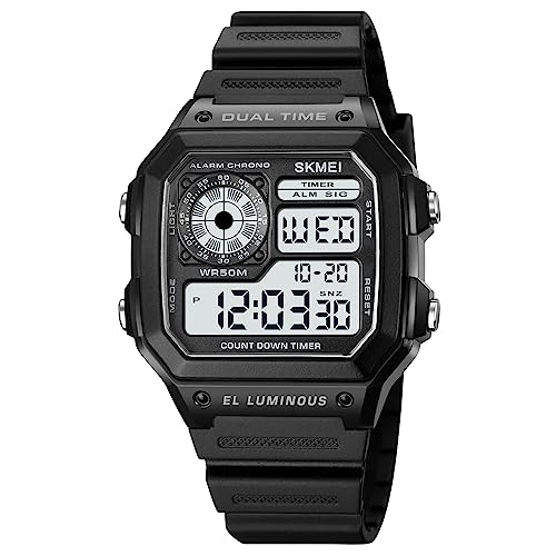 Mens Digital Watch Waterproof Watches for Women Men's Wristwatch - Product Imagery