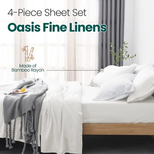 Oasis Cooling Sheet Set Full - 100% Viscose, Silky Soft & - Product Imagery