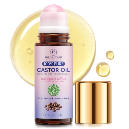 Bealions Castor Oil Rose Quartz Roller Ball - Bealions Official Imagery - 1