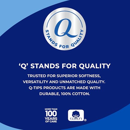 Q-Tips Premium Cotton Rounds for Face, 100% Cotton, Soft Lint - Product Imagery