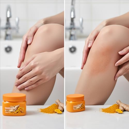 Turmeric Body Scrub, Gentle Body Exfoliator Scrub, Deep - Product Imagery