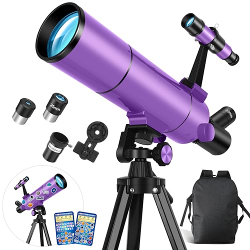 Telescope for Kids & Adults, 80mm 500mm Portable Refractor, - Product Imagery