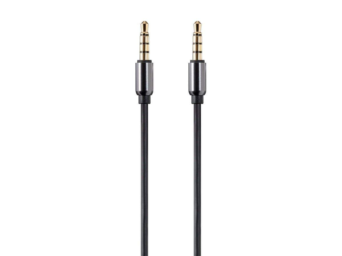 Monoprice Auxiliary Audio Cable - 3.5mm TRRS, Gold Plated, 6 Feet by Monoprice - Angle View 1