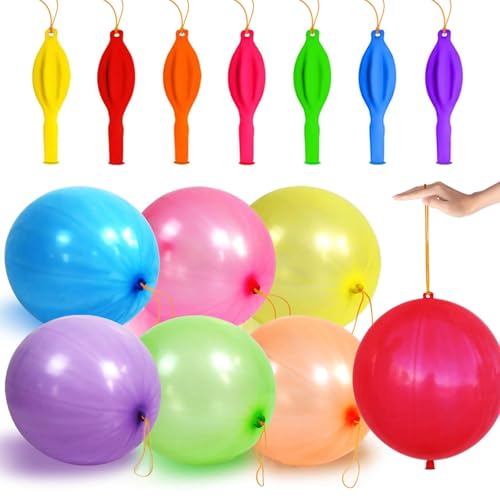 LEEZZIZZ 30Pcs Punch Balloons, Thickened Neon Punching Balloon - Product Imagery