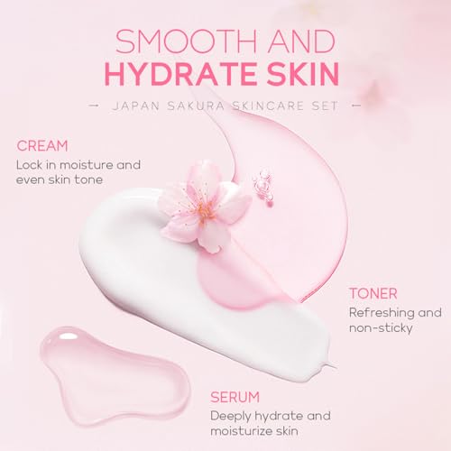 6 Pcs Skin Care Sets JAPAN SAKURA Women Beauty Gift Sets - Product Imagery