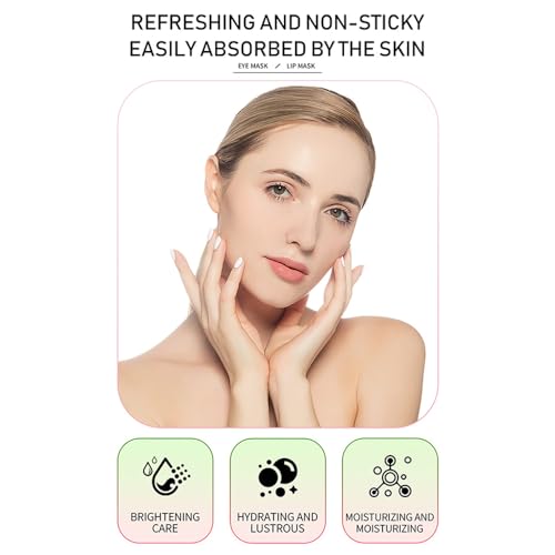 15 Pairs Eye Mask and 15 Pcs Lip Mask, Under Eye Patches and Lip - Product Imagery
