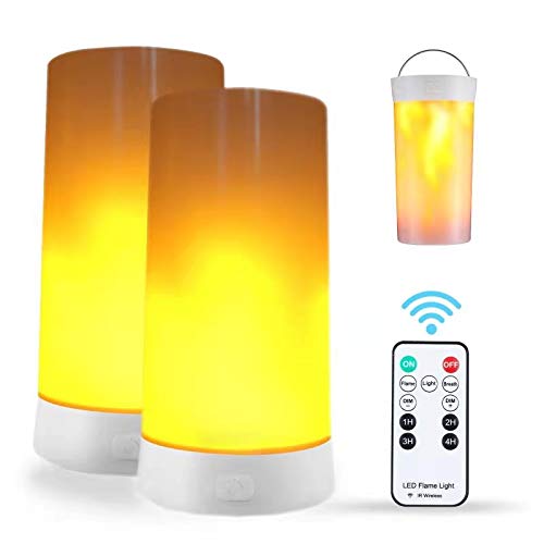 2PCS LED Flame Light USB Rechargeable Flame Lamp with Remote - DI MORE Official Imagery - 1