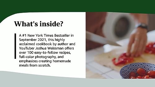 Joshua Weissman: An Unapologetic Cookbook. #1 NEW YORK TIMES - Product Imagery
