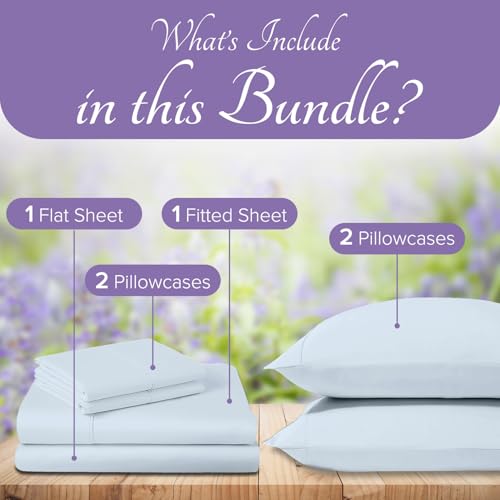 Carressa Linen 6 Piece Bedding Bundle - 600 Series Hydrangeas - Product Imagery