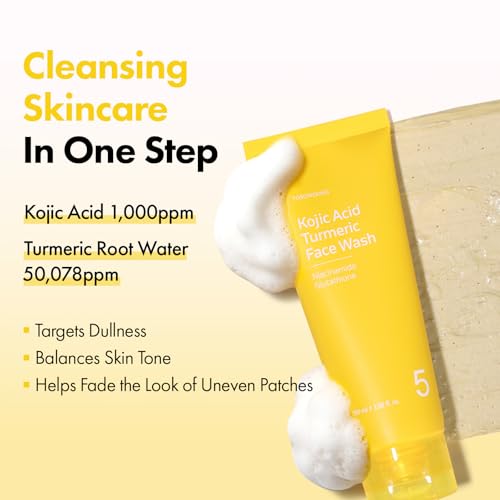 TOSOWOONG Kojic Acid Turmeric Face Wash for Brightening & Dark - Product Imagery
